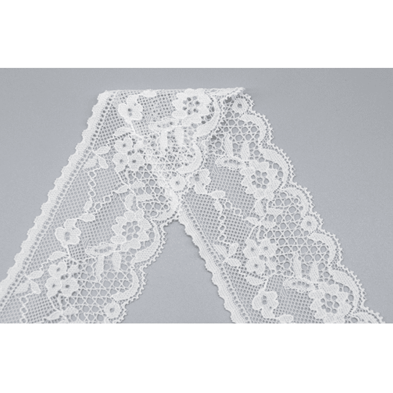 Artistic close-up of bestselling white lace trim
