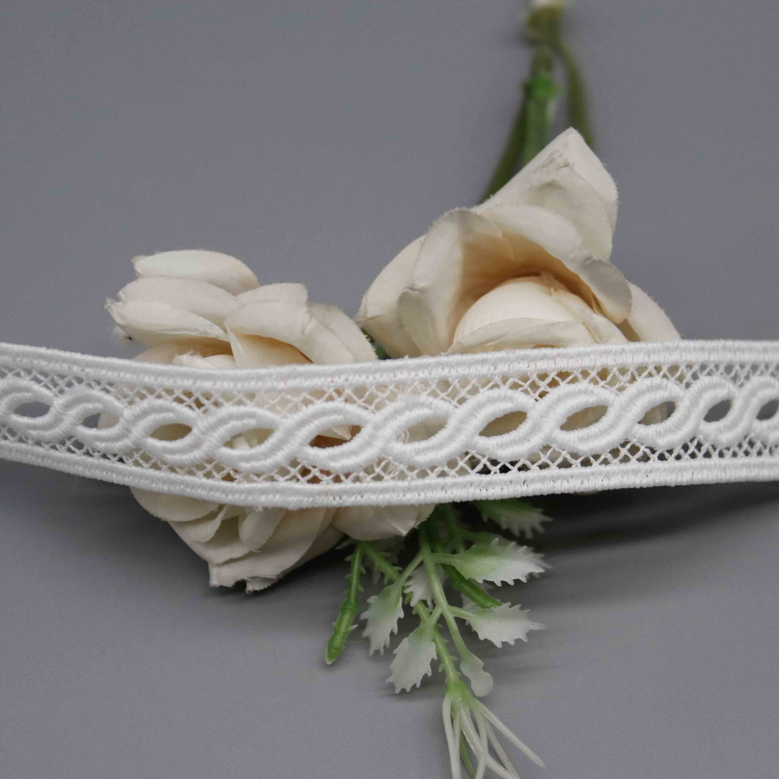 High-resolution focus on the symmetric border construction and clean hemline quality.