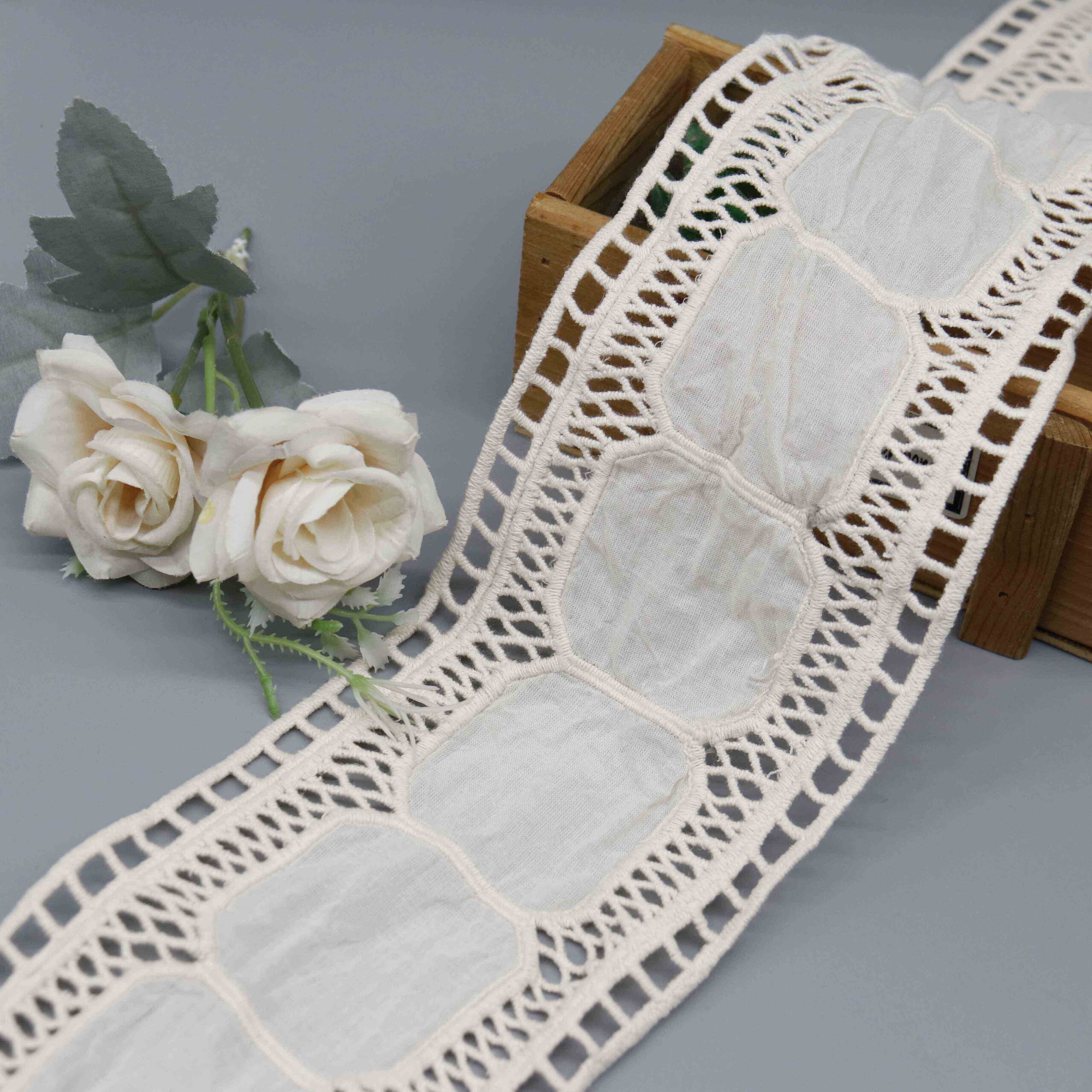 Macro close-up capturing intricate lattice framework and precision thread craftsmanship.