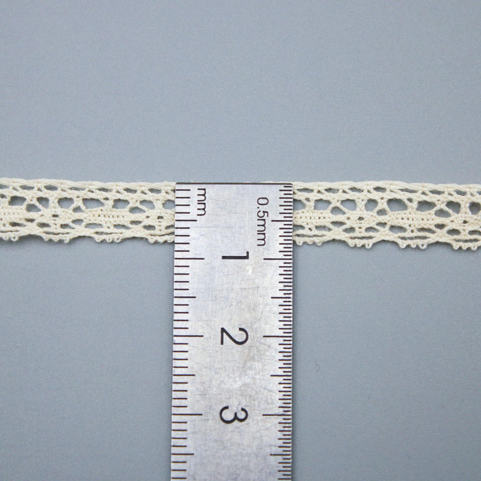 Narrow Eyelet Crocheted Cotton Lace Garment Lace Trim for Clothing