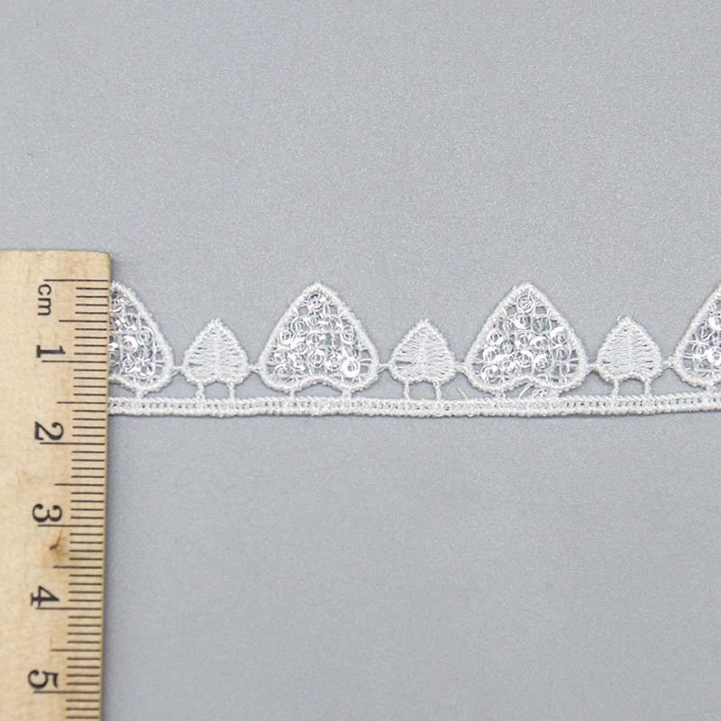 Narrow 100% Polyester Water Soluble Guipure Lace Trim
