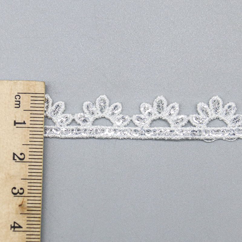 Narrow 100% Polyester Water Soluble Guipure Lace Trim