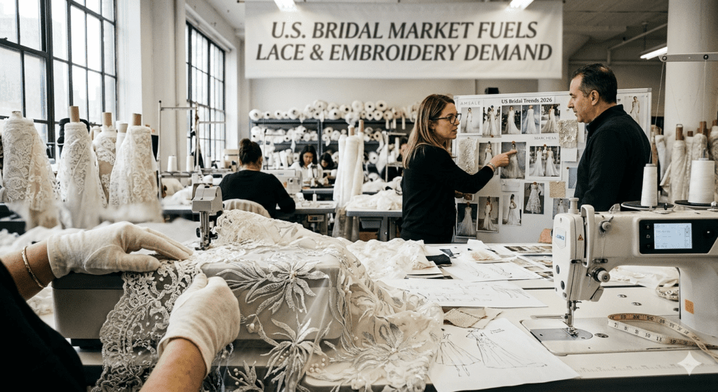 Bridal lace fabric demand
