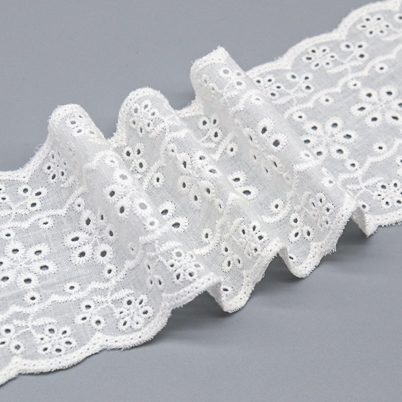 Wide Vintage Cotton Eyelet Lace Trim for Dresses and Home Decor - Image 5