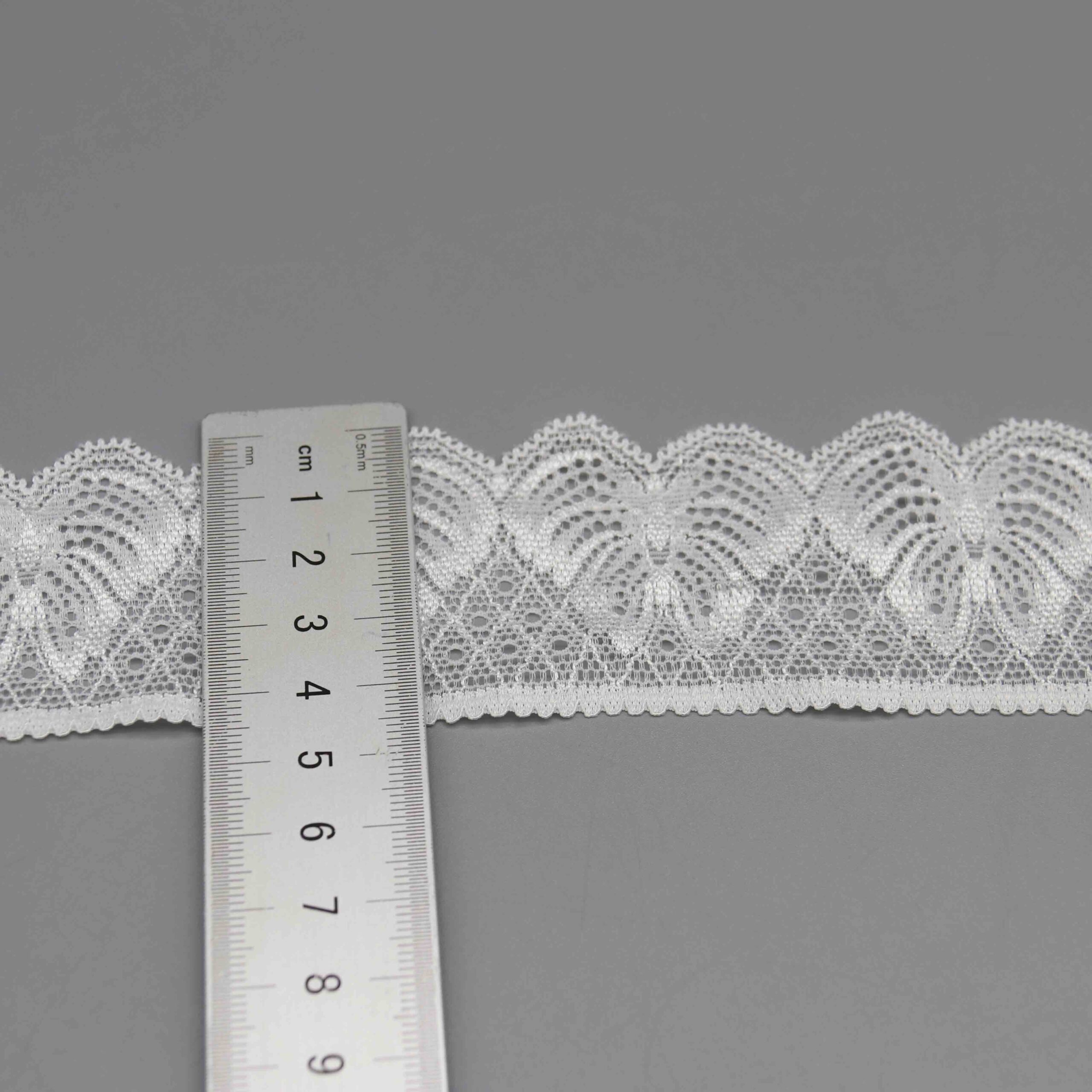 4.6cm Scalloped Stretch Lace Trim for Lingerie and Apparel Edging - Image 4
