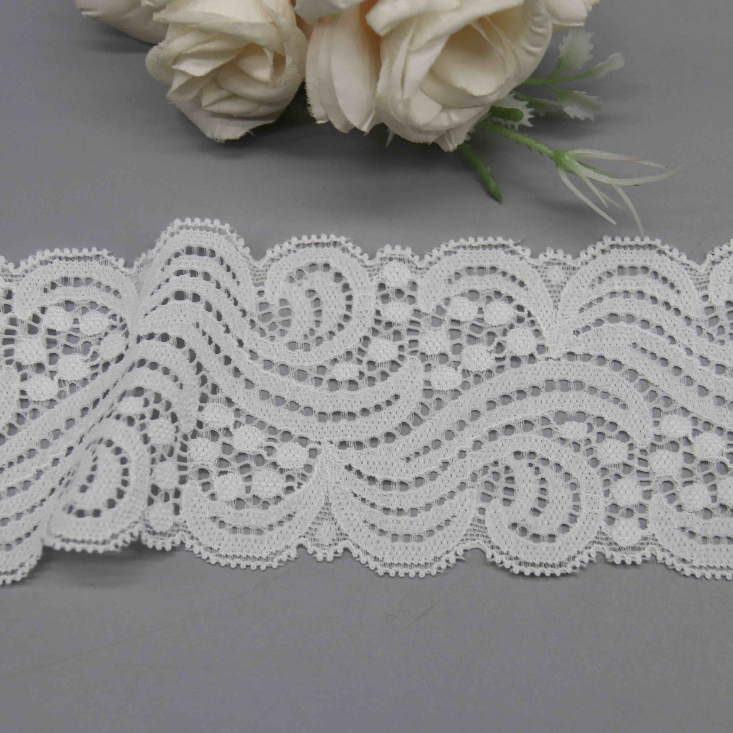 Graphic Swirl Wide Stretch Lace for Statement Lingerie Bands and Apparel - Image 2