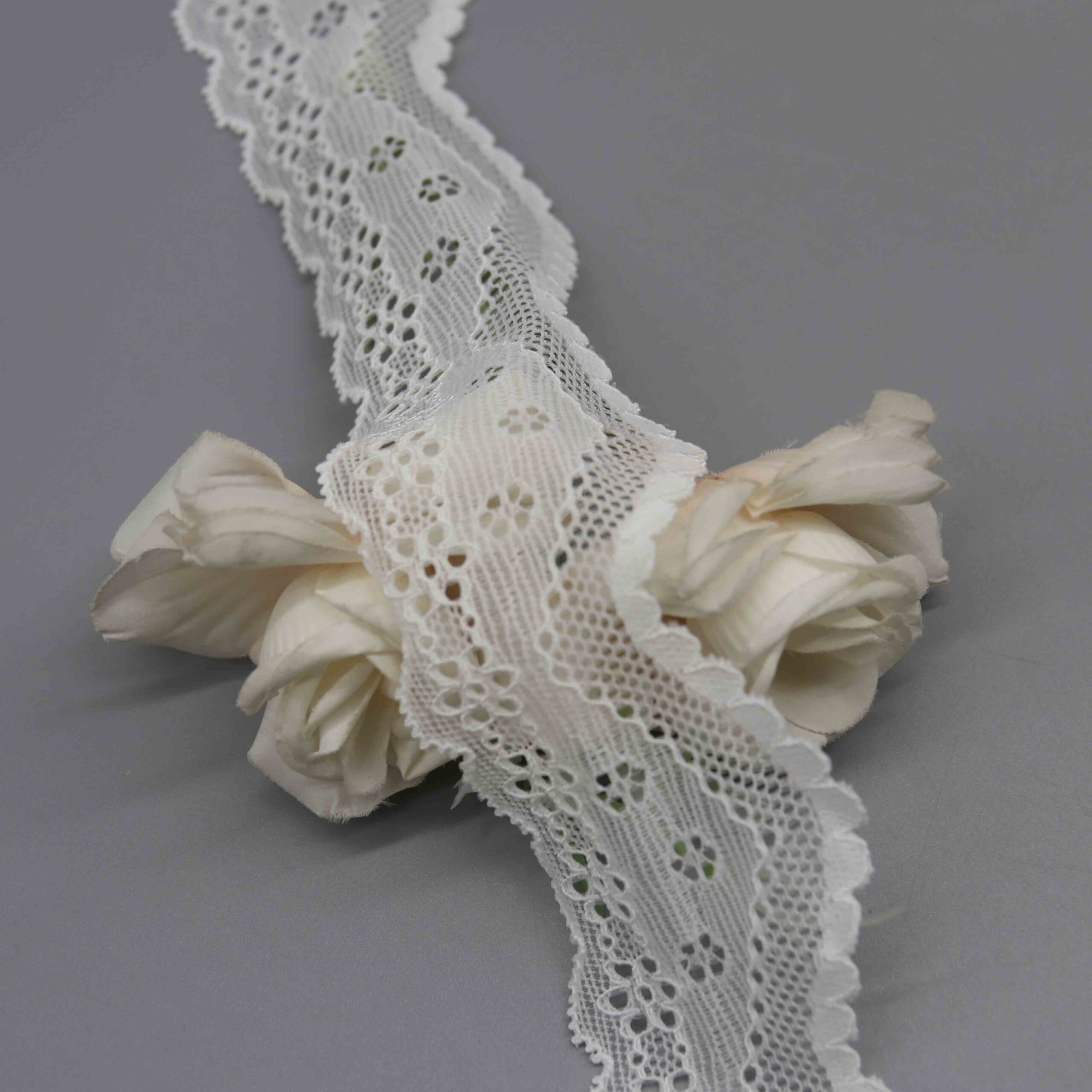 Wide Stretch Lace Trim for Bralette Bands and Apparel Inserts - Image 2
