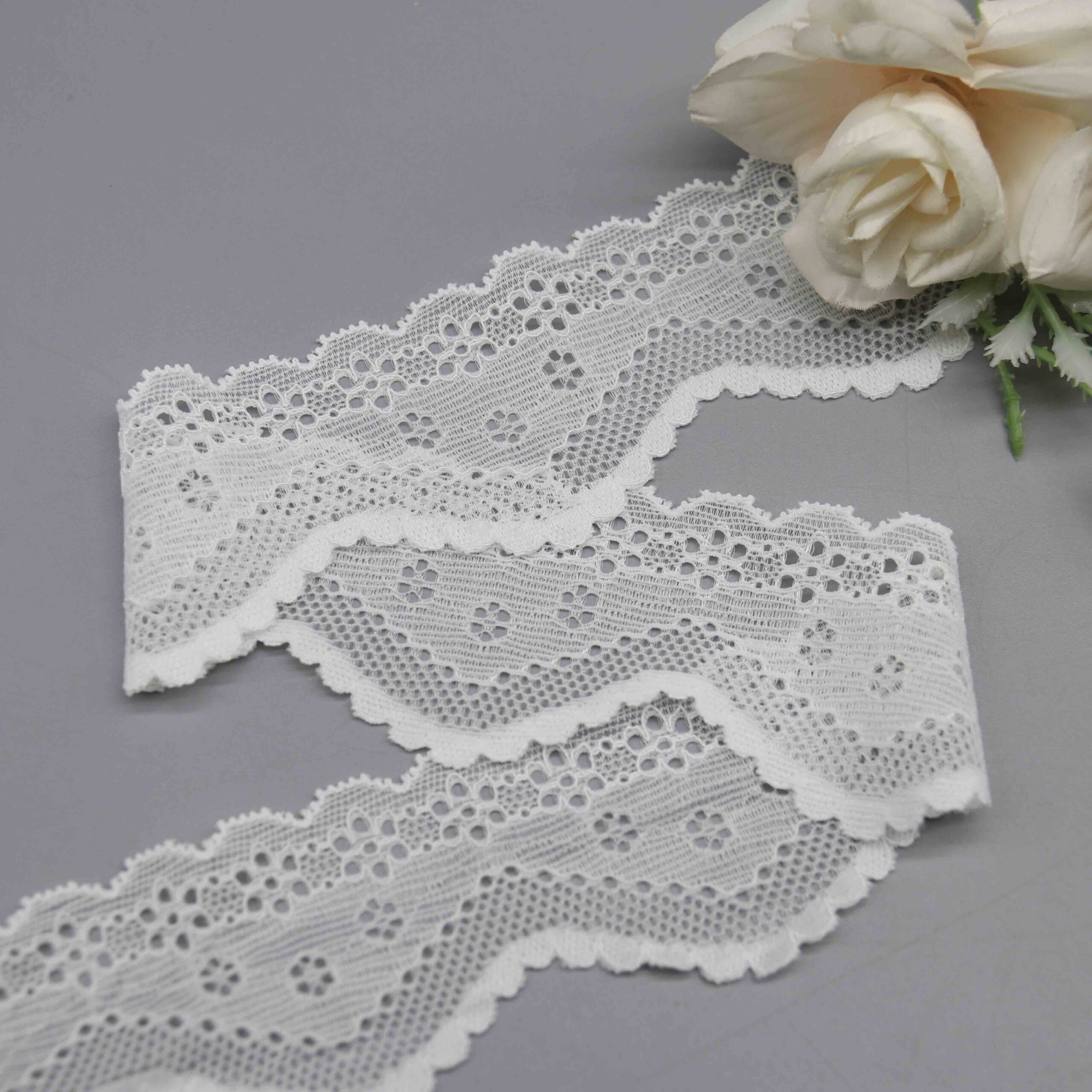 Wide Stretch Lace Trim for Bralette Bands and Apparel Inserts - Image 3