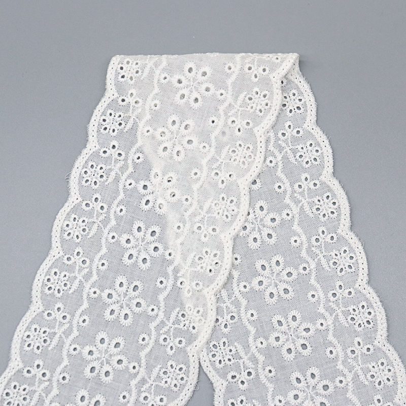 Wide Vintage Cotton Eyelet Lace Trim for Dresses and Home Decor - Image 6