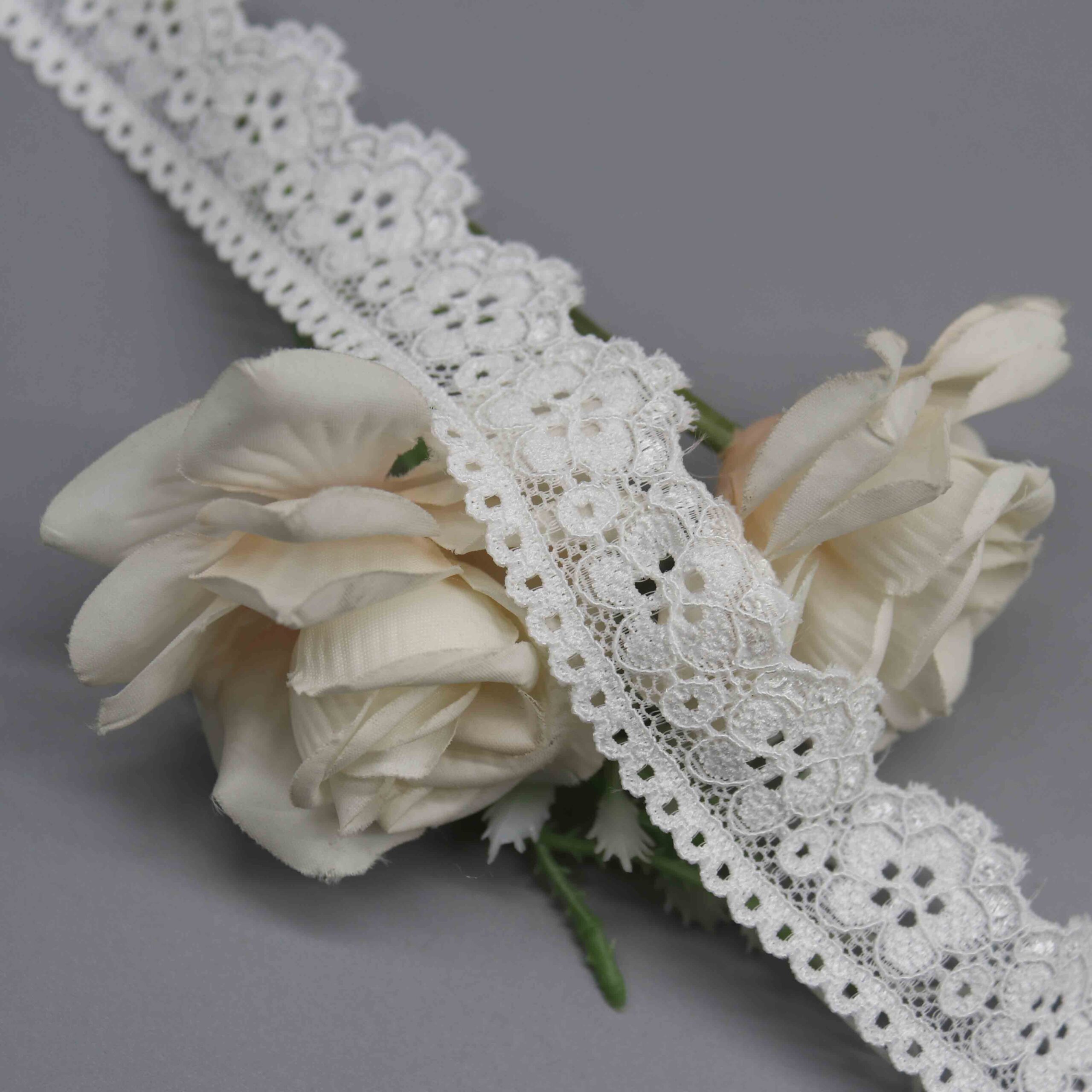 Floral Galloon Stretch Lace for Lingerie Bands and Headbands - Image 3