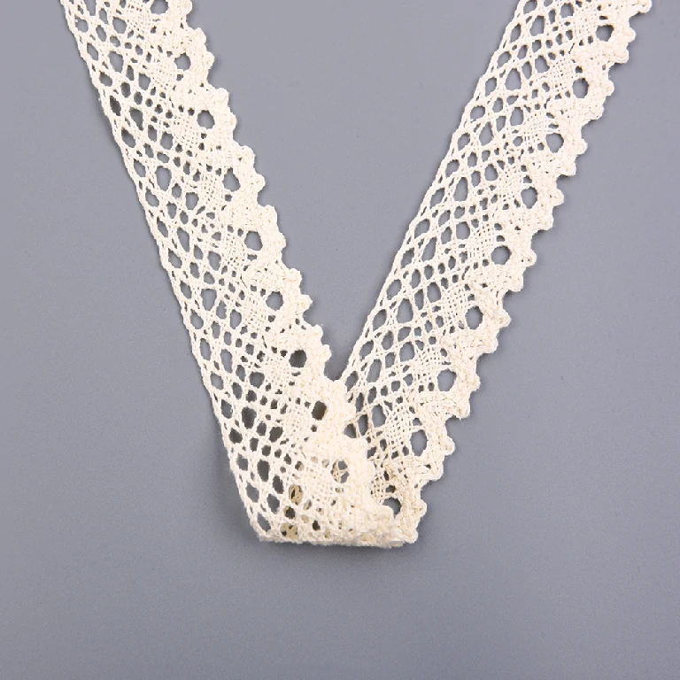 Polyester cotton embroidery crochet lace trim