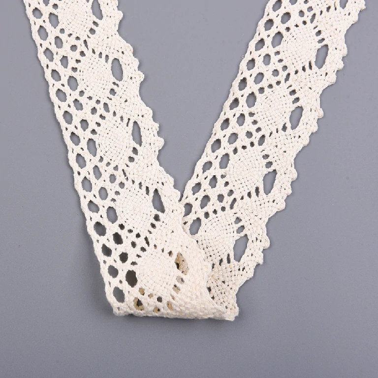 Premium factory wholesale 100% cotton flower crochet lace trim