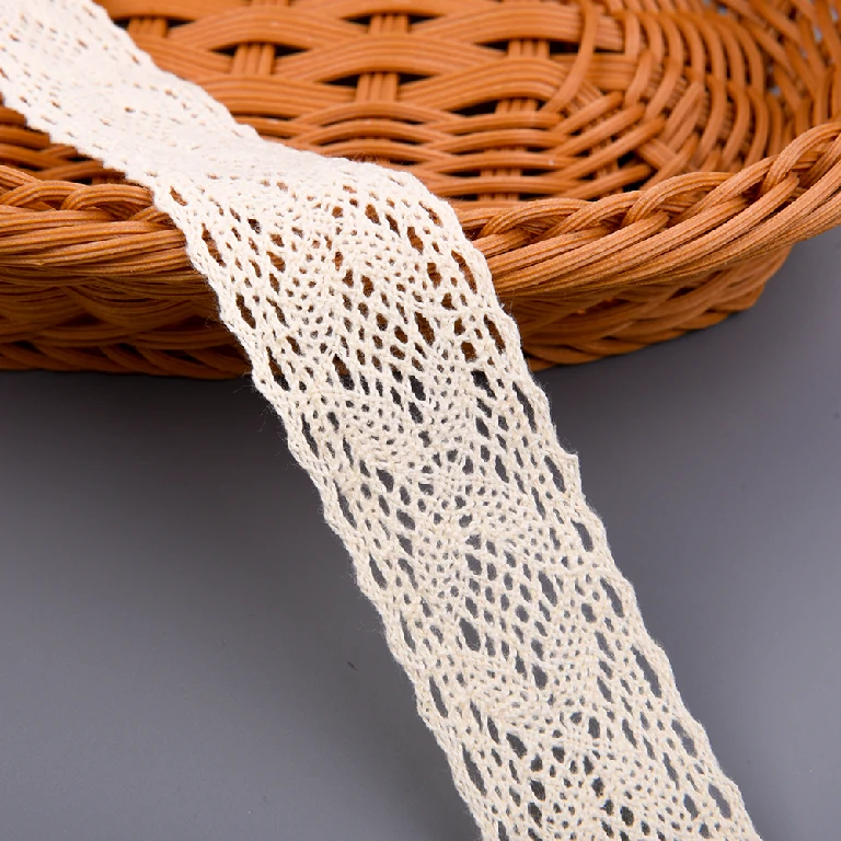 Chevron Wave 100% Cotton Crochet Lace Trim 4.5cm for Boho Fashion & Home Décor - Image 2