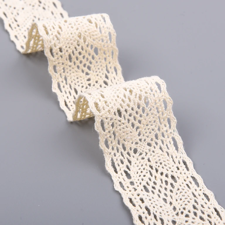 Chevron Wave 100% Cotton Crochet Lace Trim 4.5cm for Boho Fashion & Home Décor - Image 3