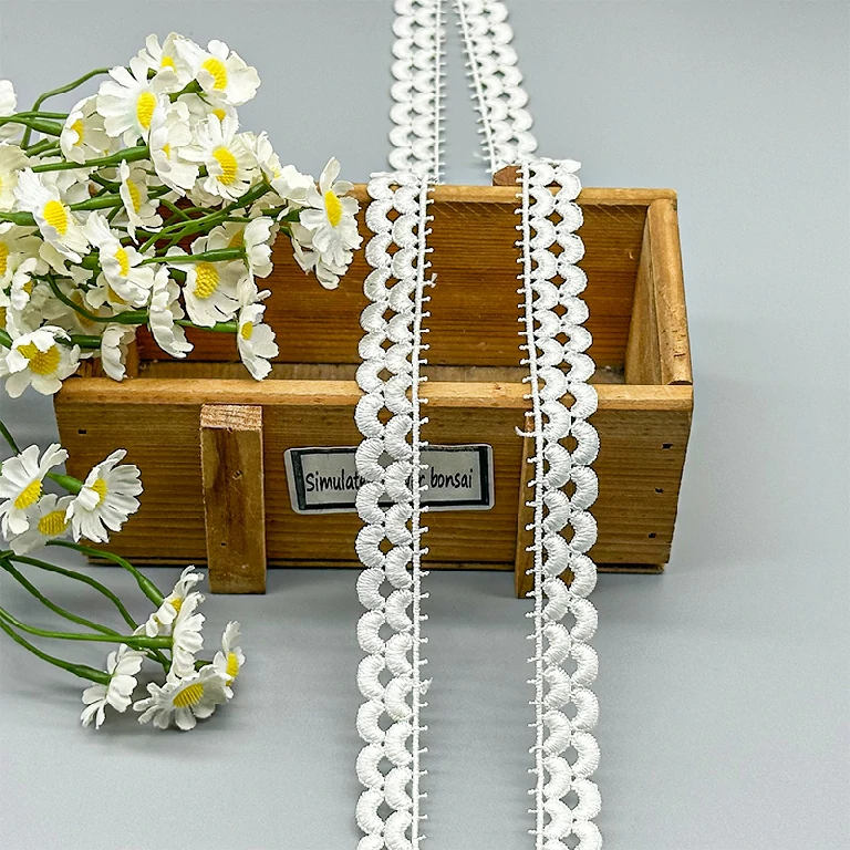 Wave Loop 100% Polyester Water Soluble Lace Trim 1.5cm for Blouse & Bridal Accessories - Image 7