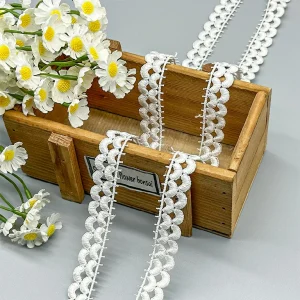 Wave Loop 100% Polyester Water Soluble Lace Trim 1.5cm for Blouse & Bridal Accessories