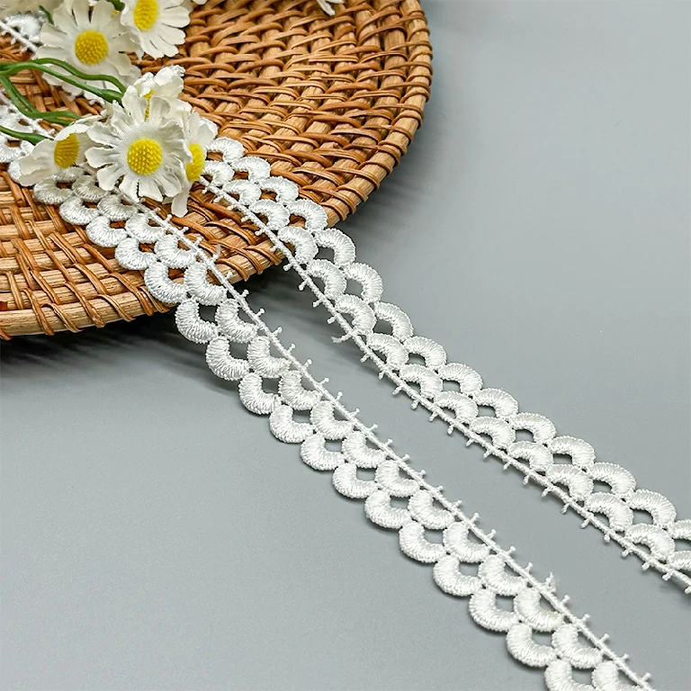 Wave Loop 100% Polyester Water Soluble Lace Trim 1.5cm for Blouse & Bridal Accessories - Image 6