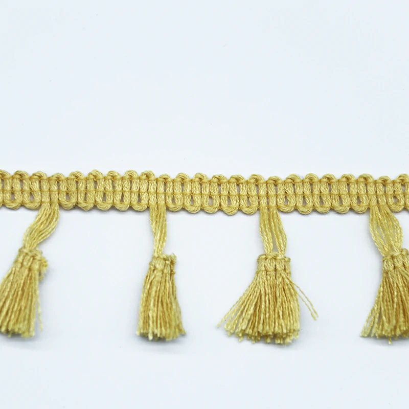Dynamic shot of tassel fringe showing natural swing and playful movement.